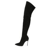 2019 fashion stilettos over the knee boots big size women's shoes high heels ladies women's boots red metal heels