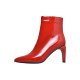 Fashion black white red pointed toe women's shoes in winter 2019 chunky heels zipper sexy elegant ladies boots concise mature office lady