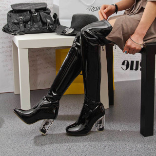 Fashion pure color women's shoes in winter 2019 pointed toe big size  zipper chunky heels over the knee high boots sexy elegant ladies boots concise mature office lady