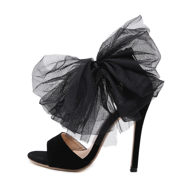 Summer wedding shoes 2019 fashion trend women's shoes zipper stilettos heels leisure narrow band office lady matte black