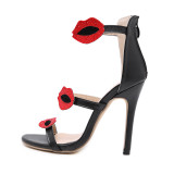 Summer 2019 fashion trend women's shoes stilettos heels sandals zipper sexy elegant concise novelty mature office lady black