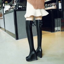 Fashion women's shoes in winter 2019 round toe over the knee high boots waterproof sexy elegant ladies boots concise mature