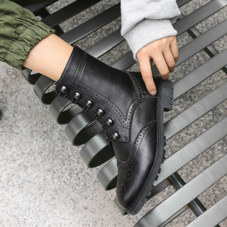 Fashion women's shoes in winter 2019 pointed toe women's boots ladies boots concise mature office lady black leather classics