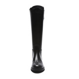 Fashion women's shoes winter 2019 round toe zipper buckle black knee high boots ladies boots chunky heels genuine leather boots
