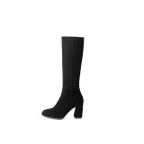 Fashion women's shoes in winter 2019 chunky heels zipper knee high boots sexy elegant ladies boots concise mature office lady