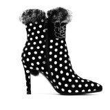 Fashion women's shoes winter 2019 pointed toe stilettos heels zipper embroidery flowers sexy elegant polka dot women's boots 41