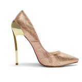 stilettos high heels 12cm gold heels pumps party shoes women's shoes ladies sexy wedding shoes
