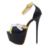 Summer Fashion  Women's shoes buckle sandals peep toe stilettos heels  Extreme heels sandals 40