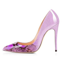 Summer concise ladylike office lady 2019 fashion trend women's shoes pointed toe stilettos heels pumps sexy elegant party shoes snakeskin shoes