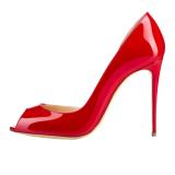 Summer 2019 fashion women's shoes 12cm pumps sexy elegant concise leopard grey office ladies red grey peep toe stilettos heels