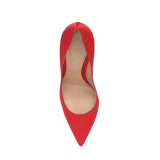 sexy elegant office lady 2019 spring fashion women's shoes pointed toe stilettos heels slip-on coffee color Rose-carmine pumps
