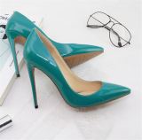 Summer 2019 fashion green women's shoes red pink yellow pointed toe stilettos heels pumps Candy color party shoes sexy elegant