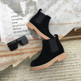 Fashion women's shoes in winter 2019 round toe short boots elegant ladies boots concise mature comfortable classics
