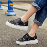 Spring and autumn 2019 fashion women's shoes round toe classics casual shoes personality shallow concise leisure comfortable
