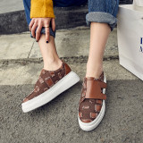 Spring and autumn 2019 fashion women's shoes round toe classics casual shoes personality shallow concise leisure comfortable