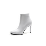 Fashion women's shoes  stilettos heels pointed toe women's boots white ankle boots genuine leather platform boots