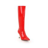 Fashion women's shoes in winter 2019 pointed toe stilettos heels zipper women's boots knee high boots leather small size 32