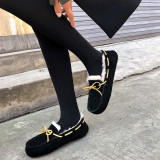 Fashion women's shoes in winter 2019 slip-on flat bowknot butterfly knot pure color comfortable leisure ladylike temperament
