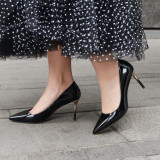 Summer 2019 fashion women's shoes pointed toe stilettos heels pumps elegant mature party shoes office lady big size 43