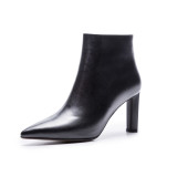 Arden Furtado fashion women's shoes in winter 2019 pointed toe chunky heels zipper pure color concise size 33 40 mature joker