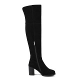 Fashion women's shoes in winter 2019 round toe chunky heels over the knee high boots zipper classics matte comfortable classics