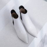 Arden Furtad fashion women's shoes white winter 2019 pointed toe stilettos heels women's boots concise mature office lady
