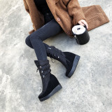 Arden Furtado fashion women's shoes in winter 2019 round toe women's boots zipper knee high boots increase waterproof down