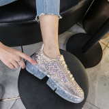 Arden Furtado spring and autumn 2019 fashion women's shoes joker online celebrity cross lacing white casual shoes personality