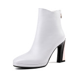 Arden Furtado fashion women's shoes in winter 2019 zipper women's boots short boots pure color elegant concise mature office