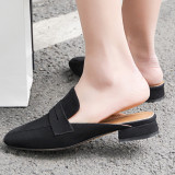 Arden Furtado fashion women's shoes 2019 online celebrity genuine leather shoes slippers flat mules size 40