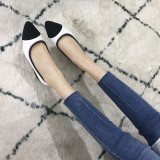 Arden Furtado summer 2019 fashion trend women's shoes pointed toe slip-on flat concise white mature joker ladylike temperament