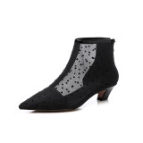 Arden Furtado summer 2019 fashion trend women's shoes black strange style heels zipper concise short boots office lady classics