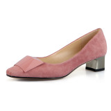 Arden Furtado summer 2019 fashion trend women's shoes pointed toe concise slip-on pumps party shoes pink ladylike temperament