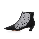 Arden Furtado summer 2019 fashion trend women's shoes black strange style heels zipper concise short boots office lady classics