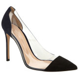 Fashion women's shoes zipper stilettos heels 12cm elegant clear pvc women's pumps ladies fashion sandals