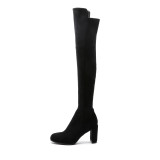 Arden Furtado fashion women's shoes in winter 2019 pointed toe chunky heels zipper classics pure color big size 41 small size 33 over the knee high boots