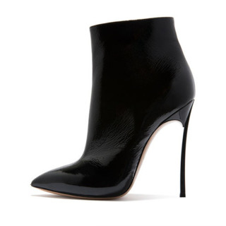 Arden Furtado fashion women's shoes in winter 2019 pointed toe stilettos heels zipper zipper short boots leather big size 43