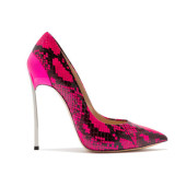 Arden Furtado summer 2019 fashion trend women's shoes pointed toe slip-on pumps stilettos heels 12cm serpentine big size 45
