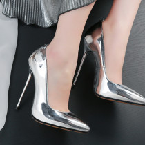 Arden Furtado summer 2020 fashion women's shoes pointed toe metal heels stilettos heels slip-on pumps party shoes