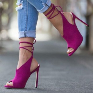 Arden Furtado summer 2019 fashion trend women's shoes stilettos heels ankle strap sexy big size 45 office lady ladylike temperament