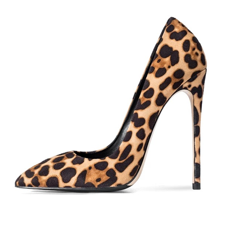 slip on leopard heels