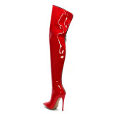 Arden Furtado Europe and America fashion women's shoes  2019 pointed toe  sexy elegant stilettos heels red over the knee high boots