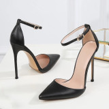 Arden Furtado summer 2019 fashion trend women's shoes pointed toe stilettos heels buckle leather sandals concise narrow band