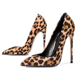 Arden Furtado summer 2019 fashion trend women's shoes pointed toe stilettos heels slip-on leopard print pumps pure color party shoes