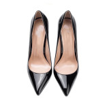 Arden Furtado summer 2019 fashion trend women's shoes pointed toe pure color stilettos heels slip-on pumps office lady