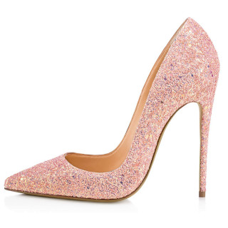 Arden Furtado summer 2019 fashion trend women's shoes bling pointed toe pink stilettos heels sweet office lady slip-on pumps party shoes