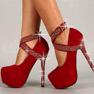 Arden Furtado summer 2019 fashion trend women's shoes stilettos heels buckle pumps red party shoes crystal rhinestone office lady
