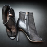 Arden Furtado summer 2019 fashion trend women's shoes stilettos heels zipper peep toe concise office lady cool boots wire side