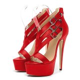 Arden Furtado summer 2019 fashion trend women's shoes stilettos heels zipper classics waterproof pure color sandals buckle party shoes