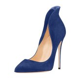 Arden Furtado summer 2019 fashion trend women's shoes mature office lady slip-on pointed toe pure color serpentine pumps stilettos heels